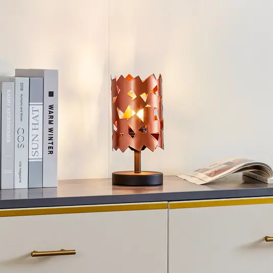 Must-Have Lampada da tavolo Lucande Aeloria, rame, ferro, Ø 12 cm, E27