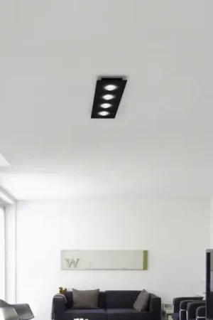 Helestra Nomi plafoniera LED 75x21cm dim nero Promozione Esclusiva