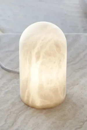 Lampada da tavolo Beacon Panton, pietra alabastro bianco, altezza 17,5 cm Promo Stagionale