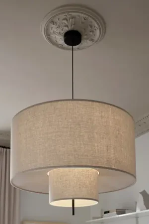 Prezzo Basso New Works Lampada a sospensione Margin in tessuto Ø 88 cm
