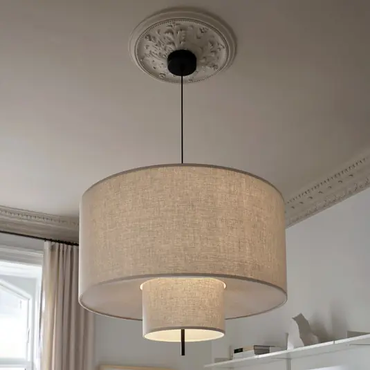 Prezzo Basso New Works Lampada a sospensione Margin in tessuto Ø 88 cm