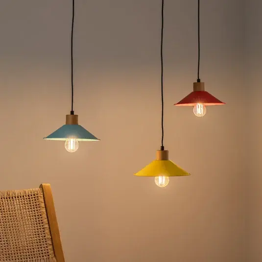 Lampada a sospensione Manavgat N-553 a 3 luci giallo/blu/rosso Affare