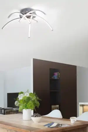 Promozione Plafoniera LED Valerie 5 luci Ø47cm acciaio