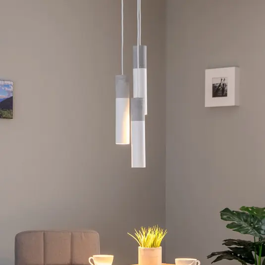 Euluna Isabeau lampada a sospensione 3 luci bianco/grigio Compra Online