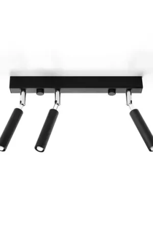 Compra Adesso Euluna Nicanor faretto da soffitto nero/cromato a 3 luci