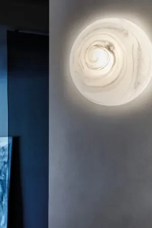 Compra Adesso Plafoniera Moon, vetro di Murano, Alabast, Ø 37 cm
