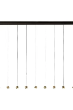 LED a sospensione Magnetic, lineare, 9 luci, oro A Buon Prezzo
