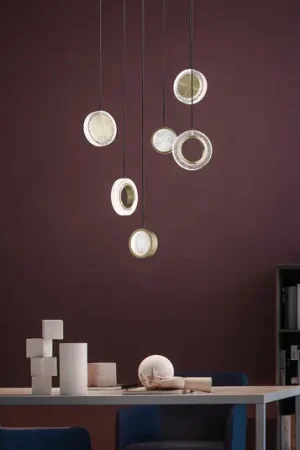 Offerta Speciale Lampada LED a sospensione Yo-Yo, 6 luci, nero/oro