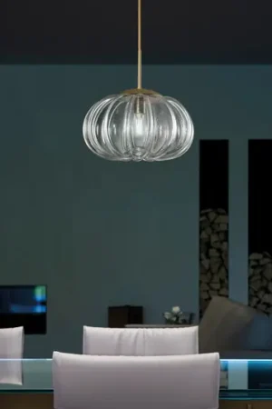 Acquista Ora Lampada a sospensione Sugar con paralume in vetro, trasparente