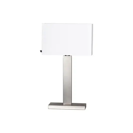 Spedizione Espresso By Rydéns Prime Lampada da tavolo Altezza 69 cm nichel/bianco