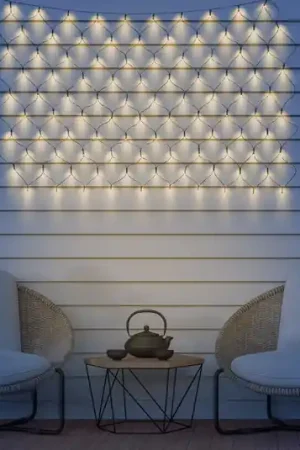 Consegna Rapida Tenda luminosa a LED solare IP44 110x90 cm, 100 luci