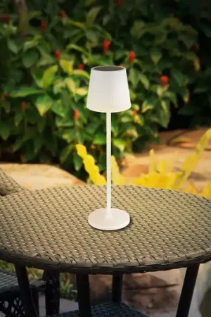 Ultime Pezzi Lampada da tavolo solare 36637, IP44, bianco