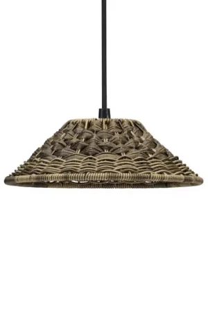 Offerta Del Giorno PR Home lampada a sospensione Lise, look rattan, marrone, Ø 27 cm