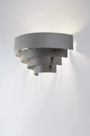Scelto Dai Clienti Applique Levin con paralume in acciaio, grigio