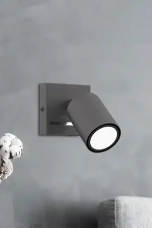 Economico Faretto da parete Jarek antracite/cromo, 1 luce
