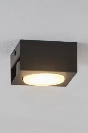 Faretto Ian in nero, 1 luce Prezzo Ridotto