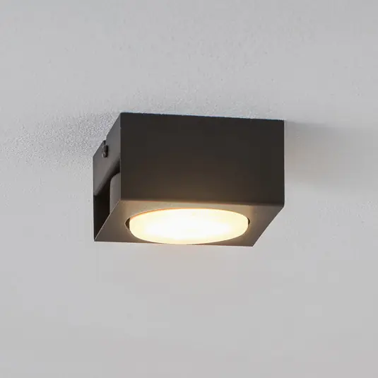 Faretto Ian in nero, 1 luce Prezzo Ridotto