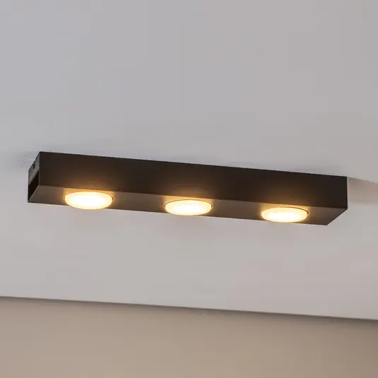 Faretto Ian in nero, 3 luci Prezzo Conveniente