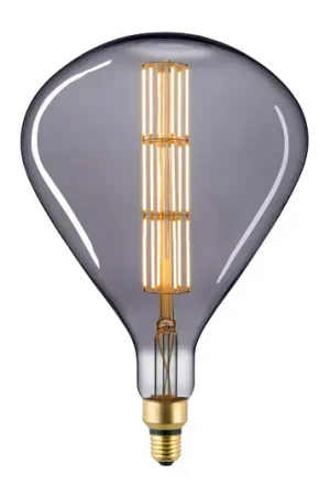 Di Tendenza Lampadina LED Giant Tear E27 8W a filamenti 1.800K dimmerabile titanio