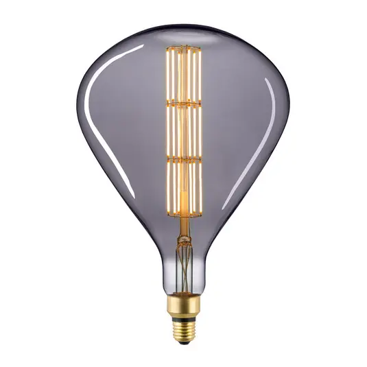 Di Tendenza Lampadina LED Giant Tear E27 8W a filamenti 1.800K dimmerabile titanio