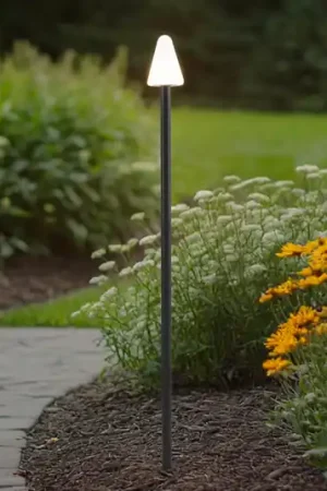 A Buon Prezzo Lampada con picchetto a terra Lindby LED Selinda, nera, altezza 100 cm