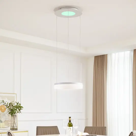 Prezzo Conveniente Lucande Smart Lampada a sospensione a LED Squillo bianco Tuya RGBW CCT