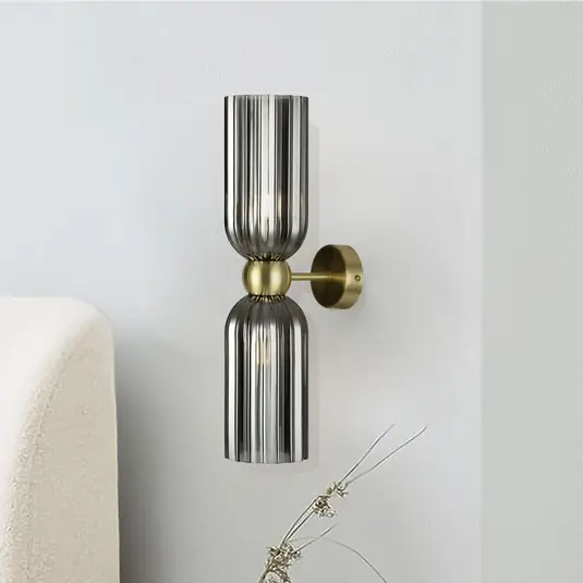 Maytoni applique Antic, a 2 luci, oro/grigio, vetro Super Prezzo