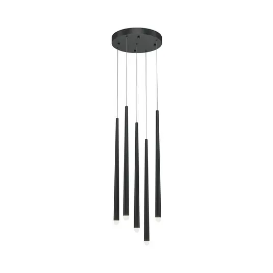 Maytoni Cascade Lampada LED a sospensione, nera, a 5 luci Solo Oggi