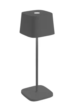 Scelto Dai Clienti Zafferano Ofelia 3K lampada da tavolo ricaricabile IP65 grigio