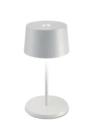 Zafferano Olivia mini 3K lampada da tavolo ricaricabile bianco Subito Disponibile