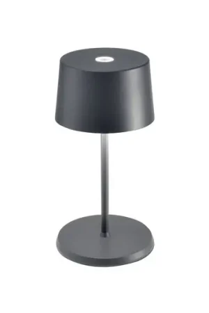 Vendita Finale Zafferano Olivia mini 3K lampada da tavolo ricaricabile grigio