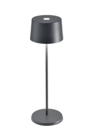 Zafferano Olivia 3K lampada da tavolo ricaricabile IP65 grigio Nuovo Arrivo