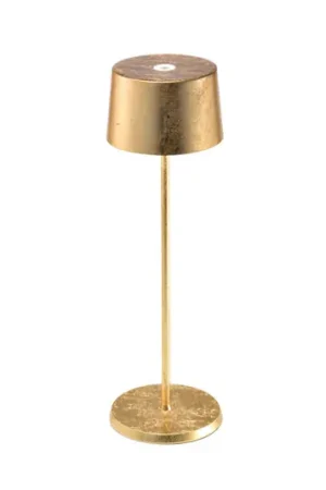 Zafferano Olivia 3K lampada da tavolo ricaricabile oro Subito Disponibile