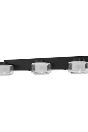 LEDVANCE Applique a LED Orbis Flame, a 3 luci, nero, IP44 Must-Have