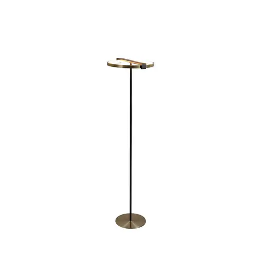 Piantana LED Aerial, ottone/nero, acciaio, silicone Must-Have
