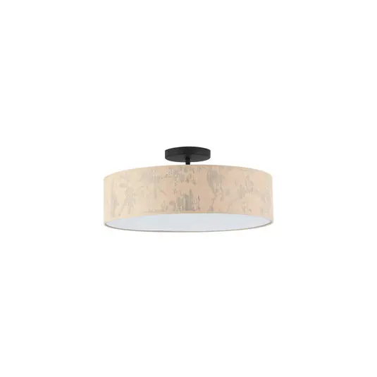Plafoniera Isla, Ø 55 cm, marrone, beige, bambù, acciaio Occasione Imperdibile