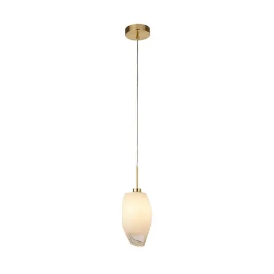 Lampada a sospensione Rocky, a 1 luce, color ottone, acciaio, vetro Acquista Ora