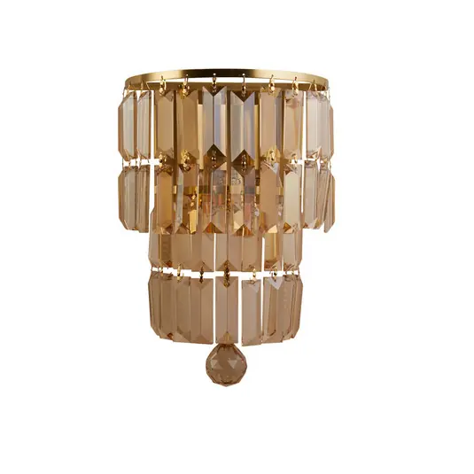 Prezzo Ridotto Applique Empire, ottone/ambra, vetro cristallo, acciaio, IP44