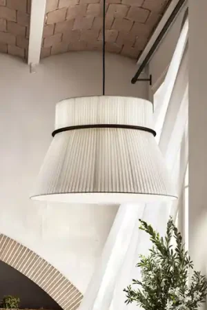 Soddisfatti O Rimborsati Lampada a sospensione Bover Folie S, bianco/nero, Ø 60 cm, tessuto