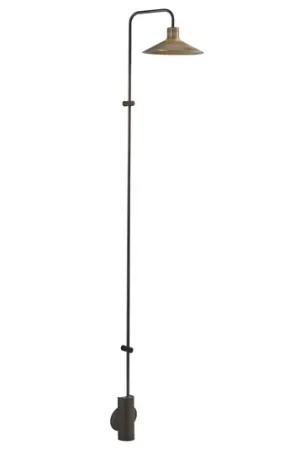 Quantità Limitata Bover Applique a LED Platet A/06, colore nero/ottone antico