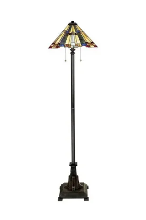 Super Prezzo Piantana Inglenook, stile Tiffany, bronzo, altezza 158 cm