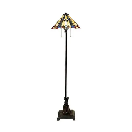 Super Prezzo Piantana Inglenook, stile Tiffany, bronzo, altezza 158 cm