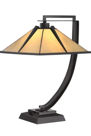 Must-Have Lampada da tavolo Pomeroy, altezza 55 cm, bronzo, vetro, acciaio