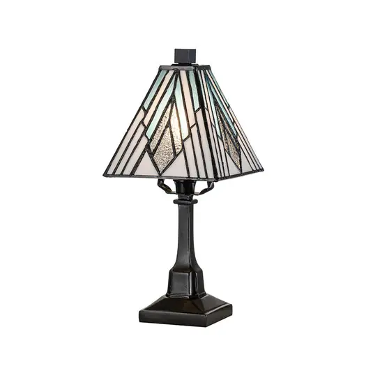 Reso Gratuito Lampada da tavolo Alderley, 14 cm x 14 cm, stile Tiffany, bronzo