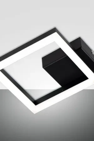 Applique a LED Bard, nero, 17 x 17 cm, metallo, dimmerabile Pagamento Sicuro