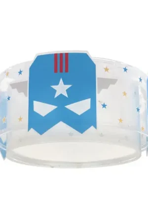 Non Perdere Plafoniera Dalber BLUE HERO, bianco/blu, Ø 33 cm, E27