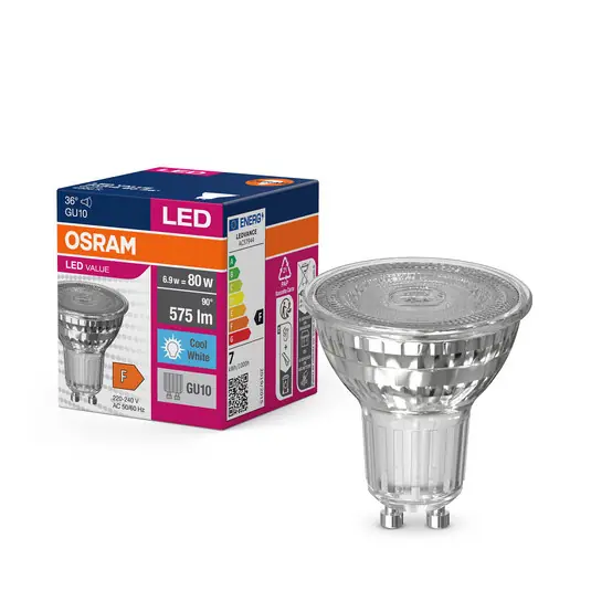 Occasione OSRAM Lampadina LED a riflettore GU10 6,9W 36° 840 chiaro