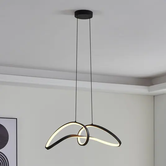 Spedizione Espresso EGLO connect Lampada LED a sospensione Calarossa-Z, nero, alluminio