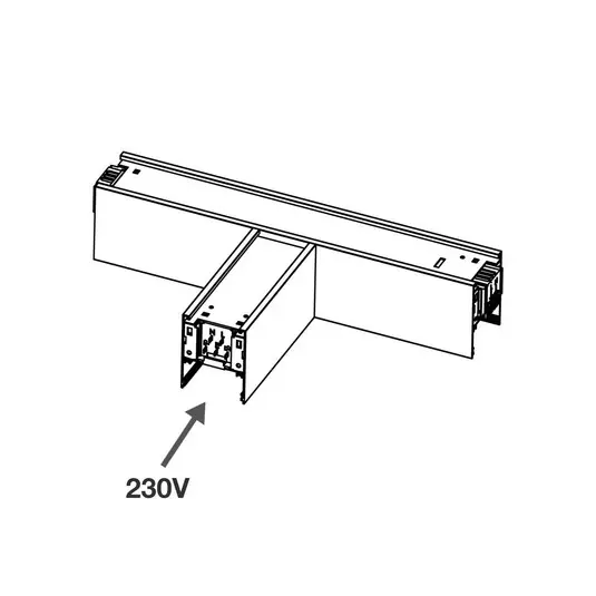 Offerta Limitata SLC LED pezzo a T Click, AC, connessione centrale, nero