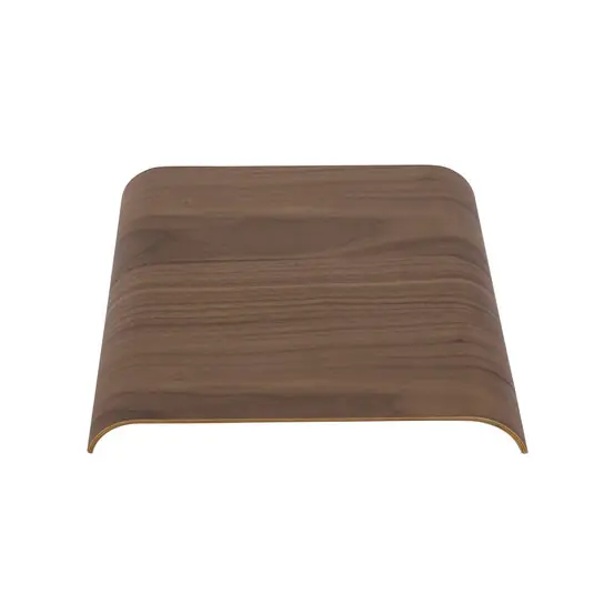 Vassoio AYTM Curva, color noce, 33 x 32 x 4 cm, legno Compra Online